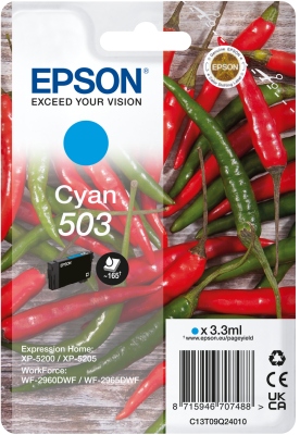 Epson 503 cartridge azurová-cyan (165 str)