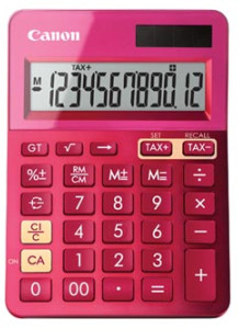 Canon Kalkulačka Canon, LS-123K, růžová, stolní, dvanáctimístná 