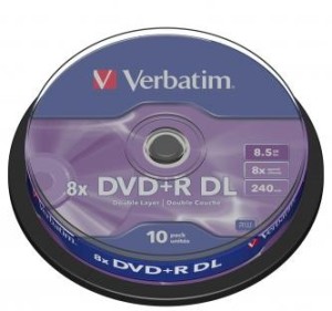 Verbatim DVD+R DL 8,5GB 8x spindl 10ks