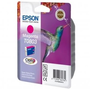 Epson T0803 cartridge purpurová-magenta (7.4ml)