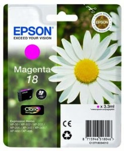 Epson cartridge 18 purpurová-magenta (3.3ml)