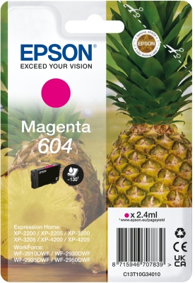 Epson 604 cartridge purpurová-magenta (130 str)
