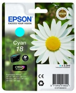 Epson Cartridge 18 azurová-cyan (3.3ml)