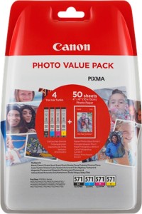 Canon CLI571 sada CMYK + fotopapír 10x15cm/50ks