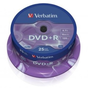 Verbatim DVD+R 4,7GB 16x spindl 25ks