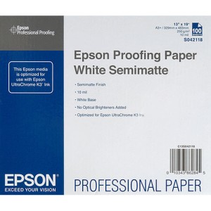 Epson S042118 Proofing Paper White Semimatte, A3+/100ks