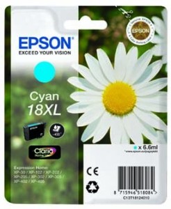 Epson cartridge 18XL azurová-cyan (6.6ml)