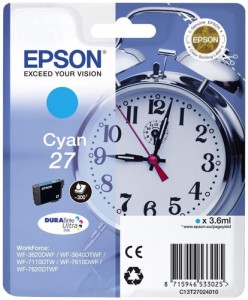 Epson T2702 cartridge 27 azurová-cyan (3.6ml)