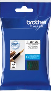 Brother LC-3617C cartridge azurová-cyan (550 str)