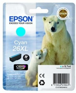 Epson Cartridge 26XL azurová-cyan (9.7ml)