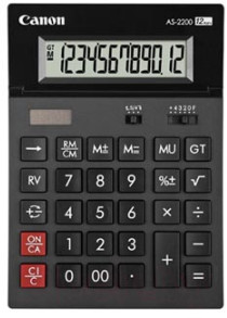 Canon Kalkulačka Canon, AS-2200, černá, stolní, dvanáctimístná 
