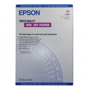 Epson S041068 Photo Quality Paper 104g, A3/100ks