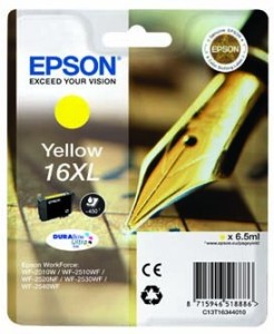 Epson T1634 cartridge 16XL žlutá-yellow (6.5ml)