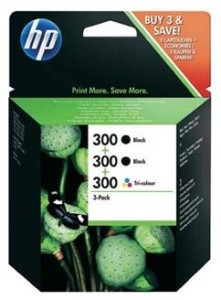 HP Cartridge 300 sada 2x černá + 1x barevná