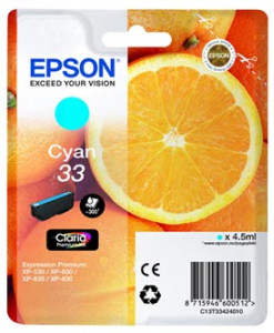 Epson Cartridge 33 cyan (4.5ml)