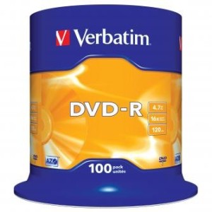 Verbatim DVD-R 4,7GB 16x spindl 100ks