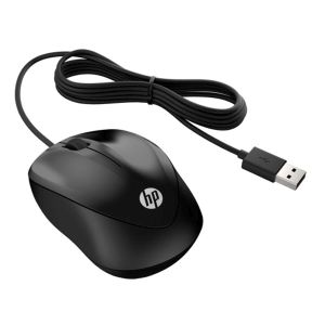 HP myš X1000, optická, drátová (USB) 1200DPI, optická, 3tl., 1 kolečko, černá