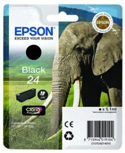 Epson T2421 cartridge 24 černá (5.1ml)