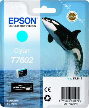 Epson T7602 cartridge cyan (25.9ml) 