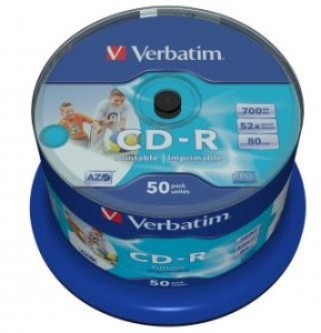 Verbatim CD-R 700MB 52x printable spindl 50ks