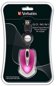 Verbatim Myš Go Mini optická USB růžová