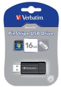 Verbatim  16GB USB2.0 flash disk PinStripe (10/20 MB/s)