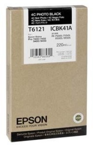 Epson T6121 cartridge photo black (220ml)