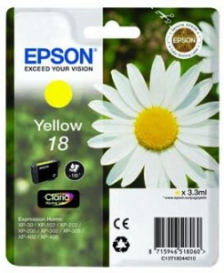 Epson cartridge 18 žlutá-yellow (3.3ml)