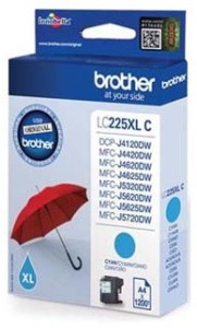 Brother LC-225XLC cartridge azurová-cyan (1.200 str)