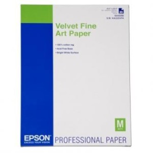 Epson S042096 Velvet Fine Art Paper, A2/25ks