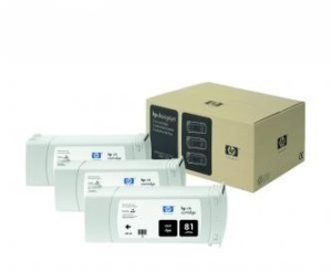 HP C5066A cartridge 81 black dye (3x680ml)