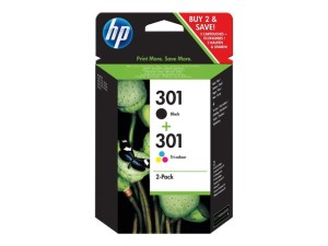HP Cartridge 301 sada černá+barevná (2x3ml)