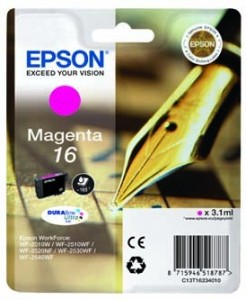Epson T1623 cartridge purpurová-magenta (3.1ml)