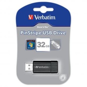 Verbatim  32GB USB2.0 flash disk PinStripe (10/20 MB/s)
