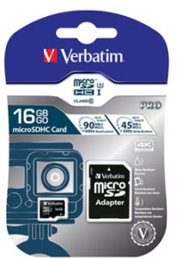 Verbatim  16GB microSDHC Class 10 U3 (90/45 MB/s)
