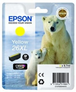 Epson Cartridge 26XL žlutá-yellow (9.7ml)