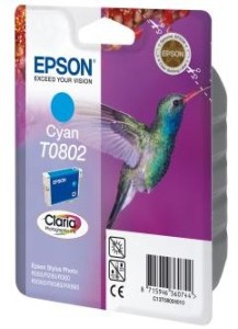 Epson T0802 cartridge azurová-cyan (7.4ml)