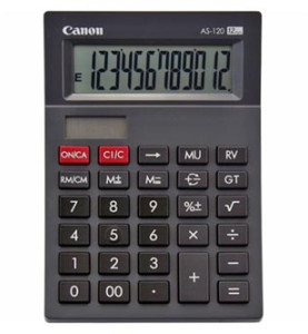 Canon Kalkulačka Canon, AS-120, černá, stolní, dvanáctimístná 