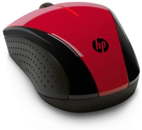 HP myš X3000 Wireless Sunset Red, 2 ks AA, 2.4 [GHz], optická, 3tl., 1 kolečko, bezdrátová (USB), červená, 1200DP