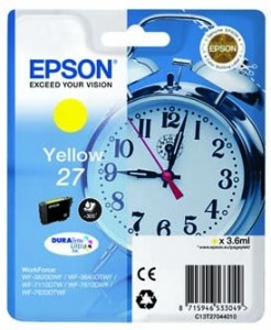 Epson T2704 cartridge 27 žlutá-yellow (3.6ml)