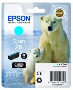 Epson T2612 cartridge azurová-cyan (4.5ml)