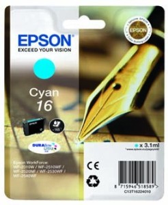 Epson T1622 cartridge azurová-cyan (3.1ml)