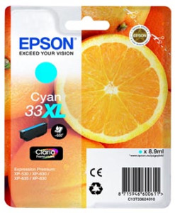 Epson cartridge 33XL cyan (8.9ml)