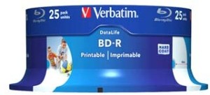 Verbatim BD-R 25GB 6x hardcoat wide inkjet printablet spindl 25ks