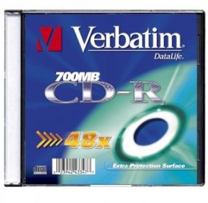 Verbatim CD-R 700MB 52x DL slim 1ks
