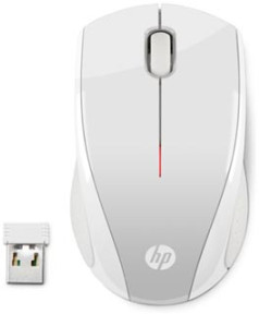 HP myš X3000 Wireless Silver, 1 ks AA, 2.4 [GHz], optická, 3tl., 1 kolečko, bezdrátová (USB), stříbrná, 1200DPI