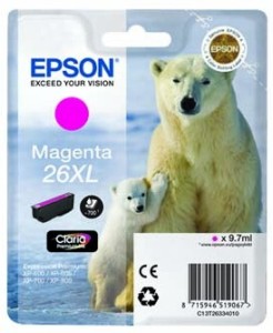 Epson cartridge 26XL purpurová-magenta (9.7ml)