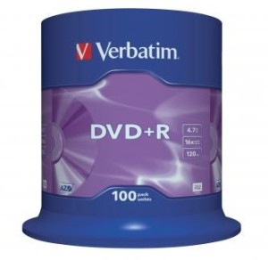 Verbatim DVD+R 4,7GB 16x spindl 100ks