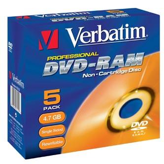 Verbatim DVD-RAM 4,7GB 3x jewel 5ks