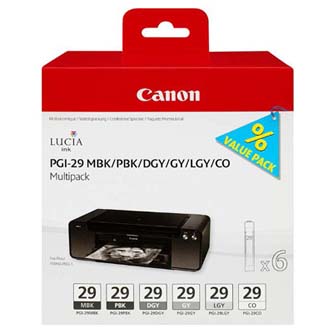 Canon PGI29 cartridge sada 6ks (MBk, PBk, DGy, Gy, LGy, Co)